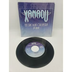 45 RECORD 7"- ELO - I'M ALIVE / Drum Dreams picture sleeve. Xanadu Title Movie